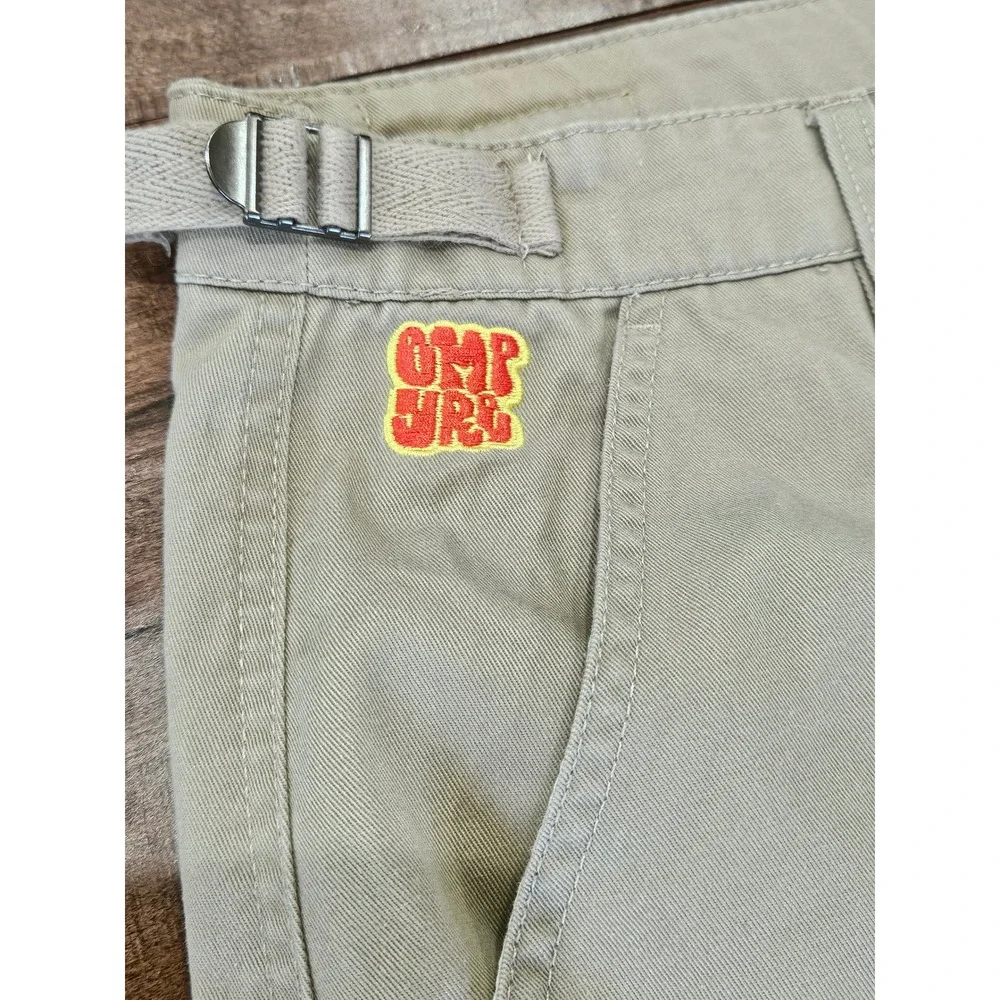 Empyre Mens‎ Khaki Cargo Pants Tan Skater Grunge Adjustable Waist Size 38